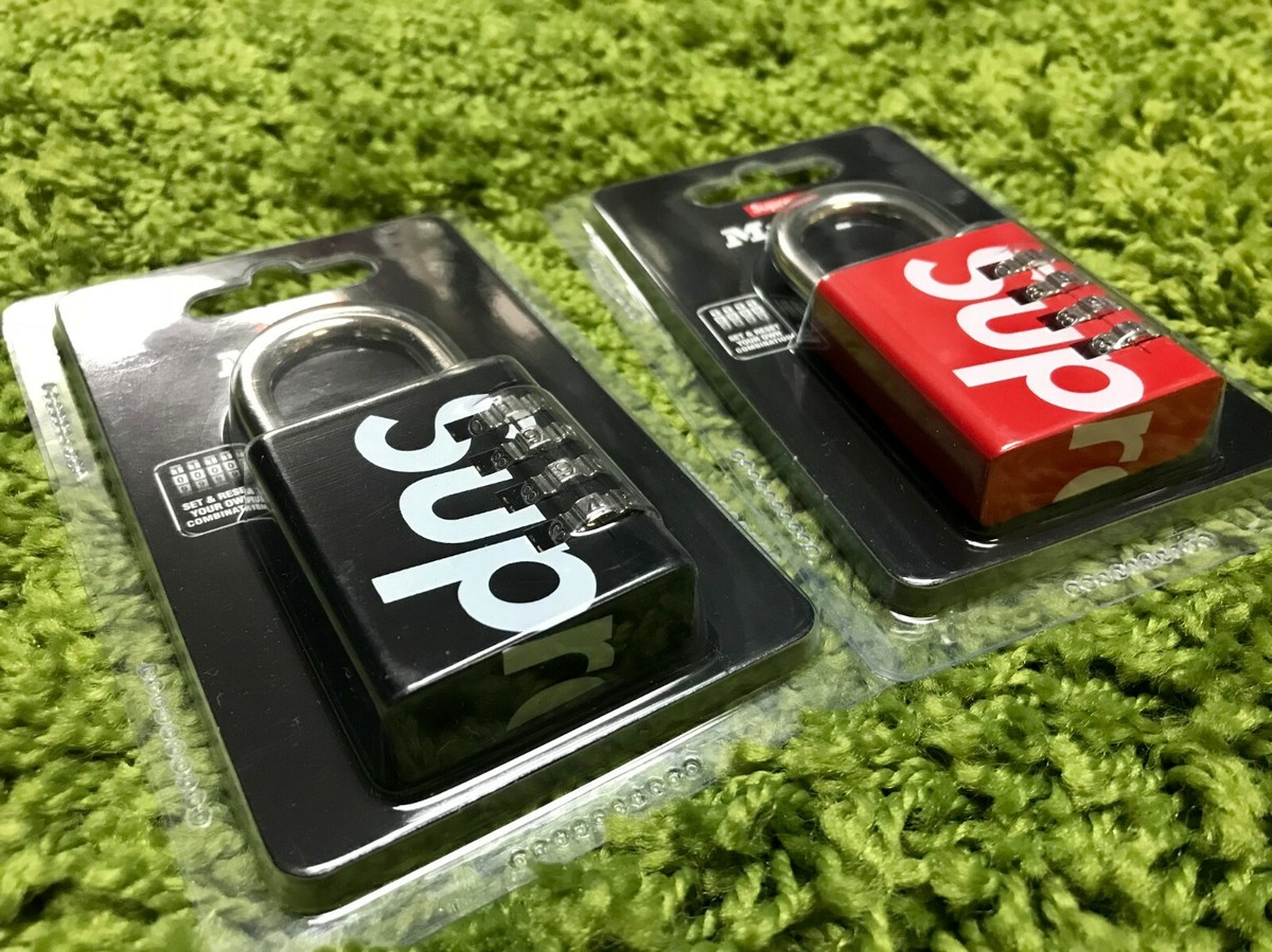 Supreme × Master Lock (Red/ Black/ Blue) Supreme S/S 2019 Master Lock Numeric Combination Lock Red Black | eBay