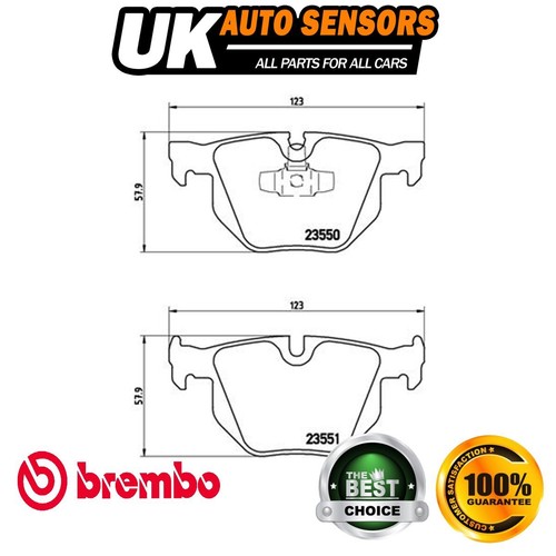 Juego de pastillas de freno trasero Brembo para BMW Serie 3 2004-2013 2.0 D 2.5 3.0 - Imagen 2 de 4