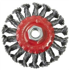4" Heavy Duty Twist Knot Wire Brush Wheel for 100mm Angle Grinder Rust Remover