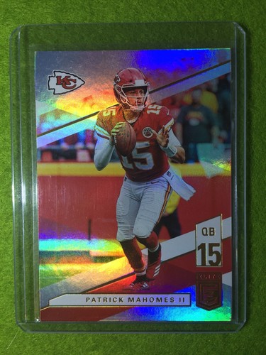 PATRICK MAHOMES PRIZM CARD JERSEY #15 KANSAS CITY CHIEFS REFRACTOR 2019 Elite#14 - Picture 4 of 12