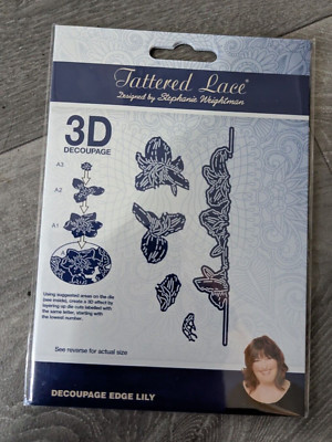 Zerfetzte Spitze Metall Basteln Dies Decoupage Rand Lilie