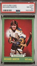 1973 O-Pee-Chee #173 Richard Martin Buffalo Sabres PSA 8.5 NM-MINT+ POP 3