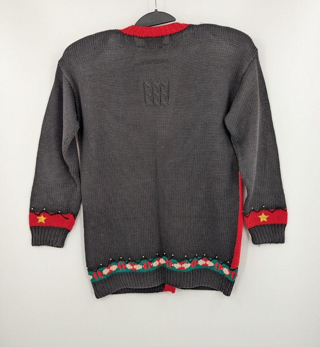 MARISA CHRISTINA CHRISTMAS SWEATER Vintage 1993 Cardigan Santa
