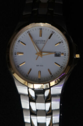 CITIZEN E111 S049521 ECO DRIVE UHR GEBÜRSTETES CHROM & WEISSES EDELSTAHLGEHÄUSE - Bild 2 von 10