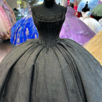 Black Quinceanera Dress Glitter Off Shoulder Sweet 16 Birthday Prom Ball Gowns | eBay Black Quinceanera Dress Glitter Off Shoulder Sweet 16 Birthday Prom Ball Gowns | eBay