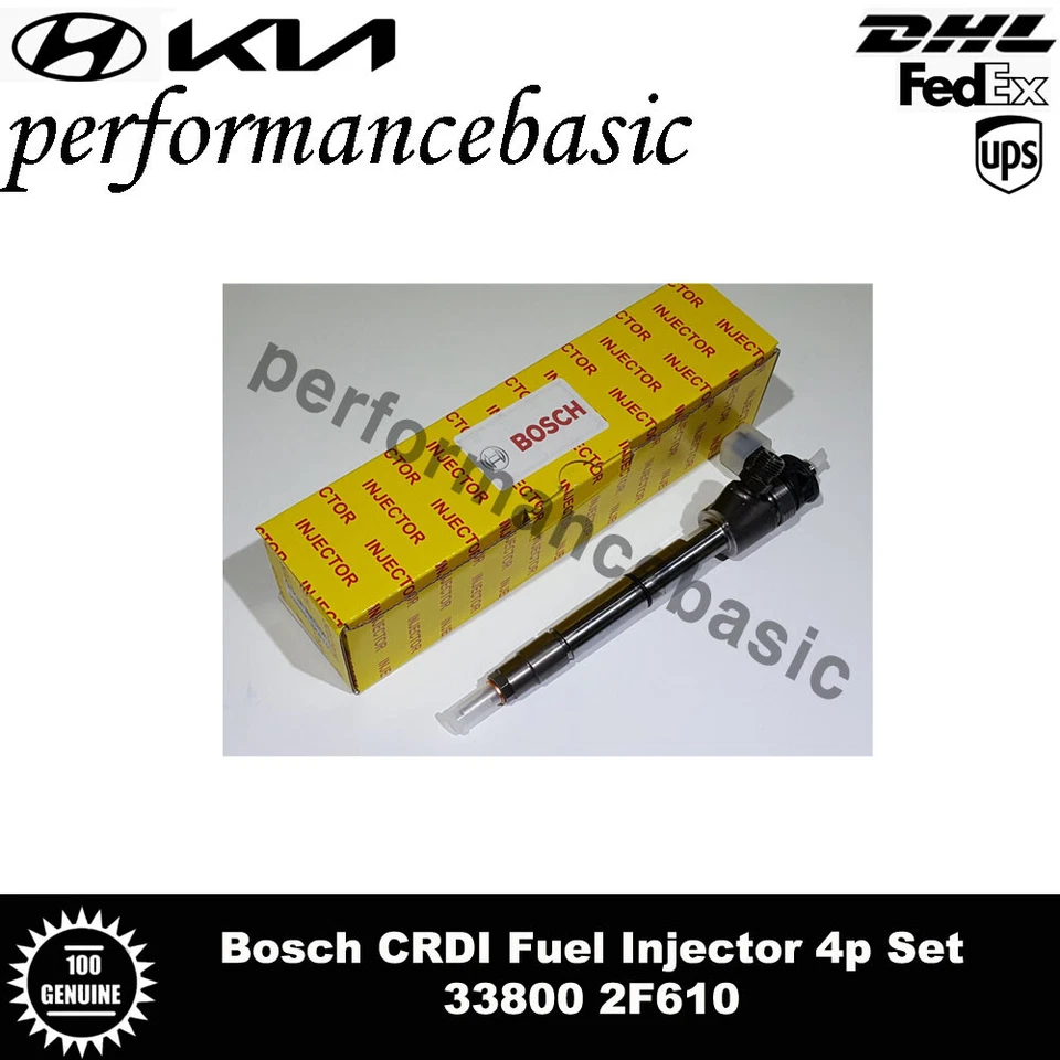 Inyector de combustible Bosch 33800 2F610 4 piezas CRDI para Kia Carnival Sedona Sorento 15-17 Foto 3 de 3