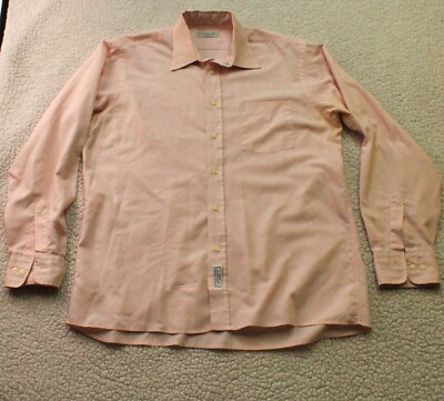Christian Dior Chemises Vintage Button Down Shirt Men's 34/35 Pink 