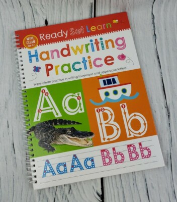 Ready Set Learn Wipe Clean Workbook Handwriting Practice Activity Book Age 4+