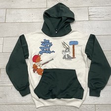 Looney Tunes Sweatshirt Hoodie Boys Small 1995 Bugs Bunny Elmer Fudd Vtg