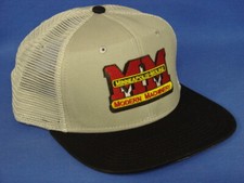 Minneapolis Moline Tractor Hat - Black/Grey High Crown Mesh - Flat Bill-Snapback