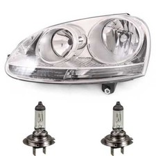 Scheinwerfer links für VW Golf V 5 1K Bj 03-08 Blende chrom inkl Lampen 56755050