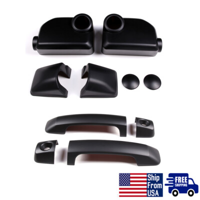 Matte Black Mirror Covers +Door Handle Cover Kit For Toyota FJ Cruiser 07-21 US