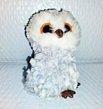 Ty Beanie Boos OWLETTE the Owl Gray 6in Plush 2017 Gold Glitter Eyes LNWTS