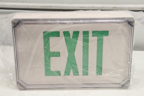 SEWLDGW Dual-Lite Exit Sign 1.8W LED Green White 2S NEW Hubbell - Picture 4 of 7