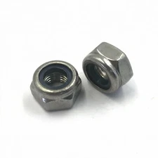 12Pcs Stainless Steel M4 x 0.7 Nylon Lock Hex Nut Right Hand Thread [M2]