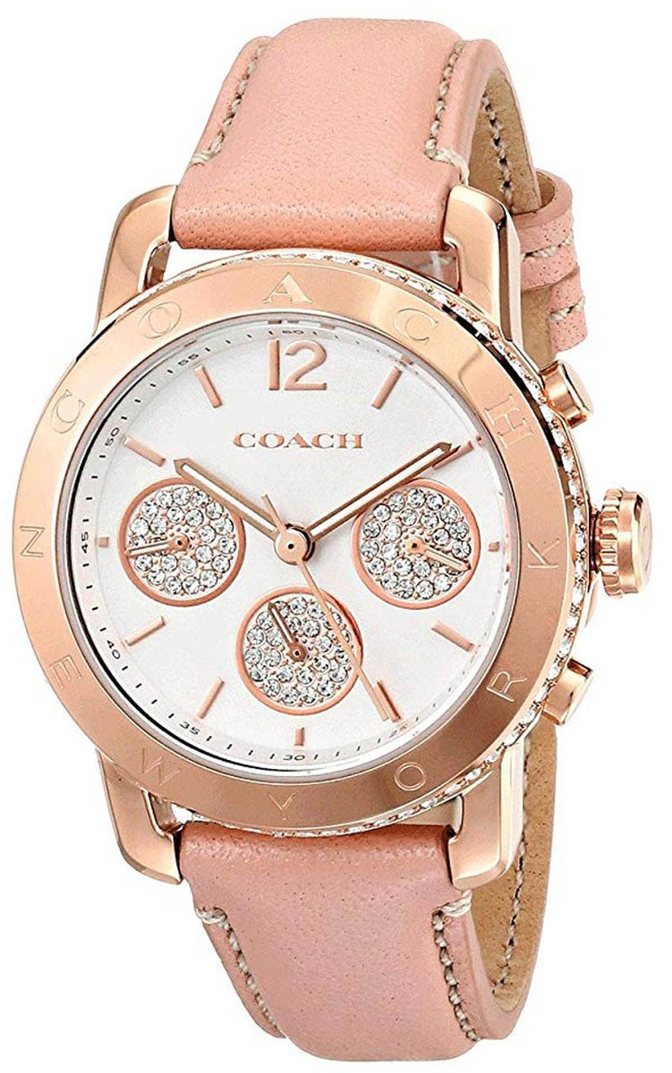 Coach 14502003 Legacy White Dial Pink Leather Strap  display picture 2