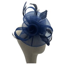 Women Triple Flower Fascinator Headband Clip Wedding Day Royal Ascot Formal Race