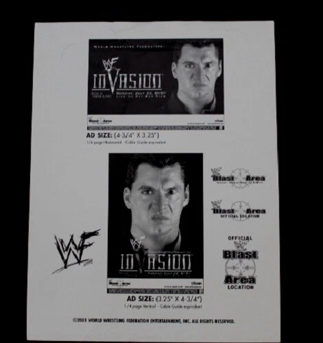 5 WWF Summerslam Rey del Anillo Día del Juicio Invasión Lucha Libre Anuncio Elegante Póster Foto 2 de 4