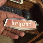 5” L X 1.5” T Air Conditioner Appliance Emblem , BRYANT .MERAL . WITH BACKING  — photo 4