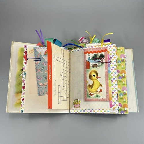 Rand McNally Elf Book Amos Learns to Talk 1958 Junk Journal Handmade Vintage Eph - Picture 10 of 21