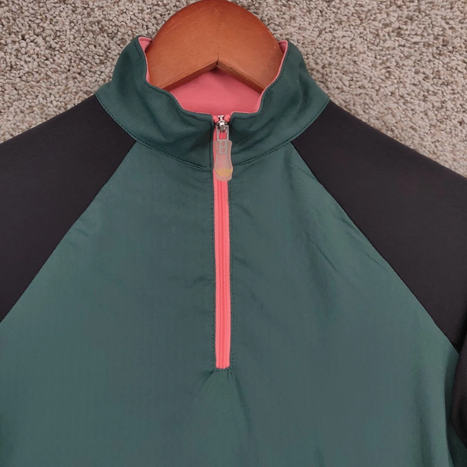 Camisa de sol Kastel Denmark para mujer talla XS verde negra mangas ecuestre 1/4 cremallera Foto 2 de 4