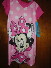 Size Small 5/6 Minnie Mouse Pink Nightgown NWT Disney Store