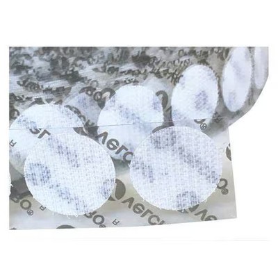 Hook and Loop Brand Reclosable Fastener, Disc, Acrylic Adhesive, 3/8 in, White,