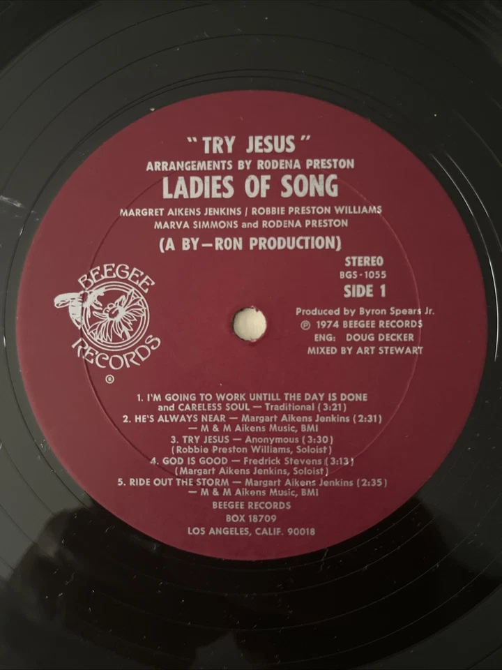 RARE GOSPEL 1987 LADIES OF SONG “TRY JESUS” Indie Label Bee Gee VG+++ — 第 4/4 张图片