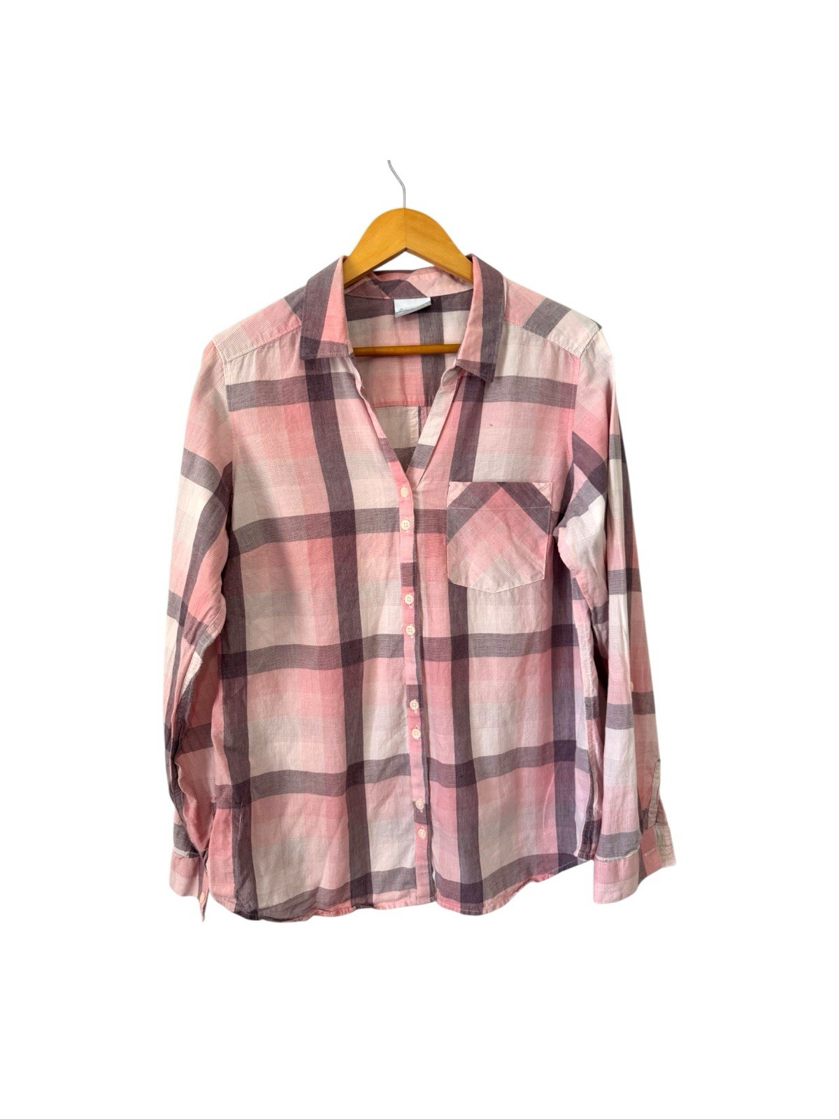 Columbia Plaid Flannel - Women&rsquo;s Size Large Button Up - Pi
