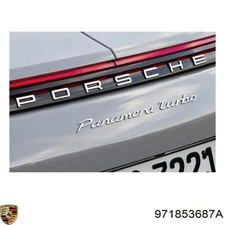 Porsche Matte Silver Rear Trunk Porsche Lettering Emblem 971853687a