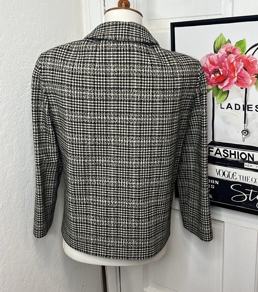 Vintage Master Designer Pedro Rodriguez Herringbone 3/4 Sleeve Blazer RTM image 3