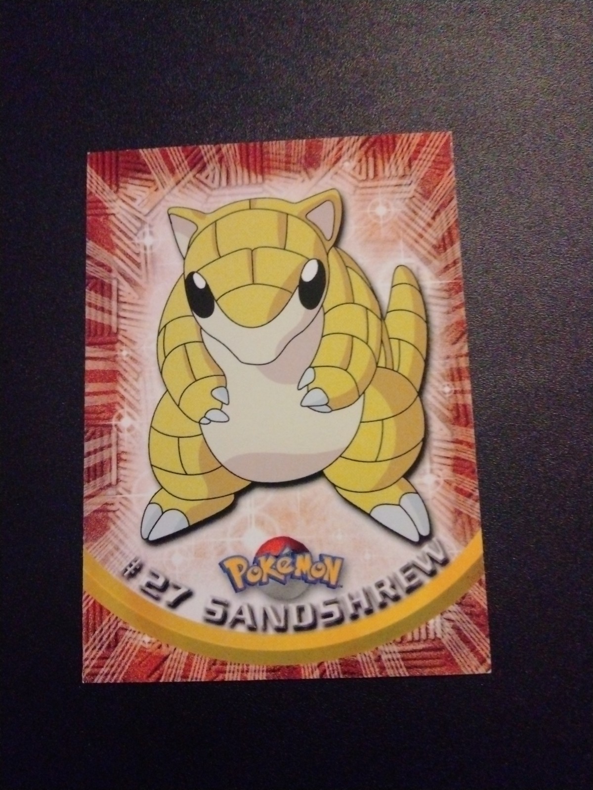 Sandshrew #27 - BLACK LOGO - NON-HOLO - SERIES 1 - TOPPS POKEMON CARD - LP