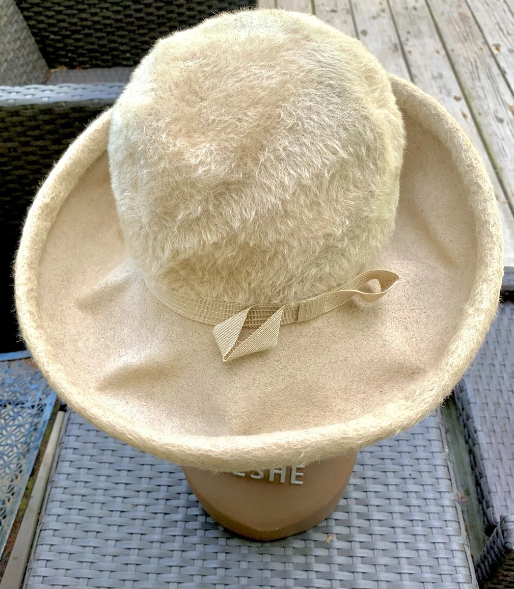 Vintage Betmar Angora Rabbit Hair Newsboy Cap Green Y2K OS Fuzzy Hat Betmar Green Hats for Women for sale | eBay main image 4