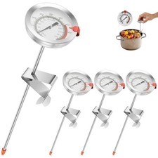 Deep Oil Thermometer 4PCS 12" Probe Candy Making Thermometer for Frying
