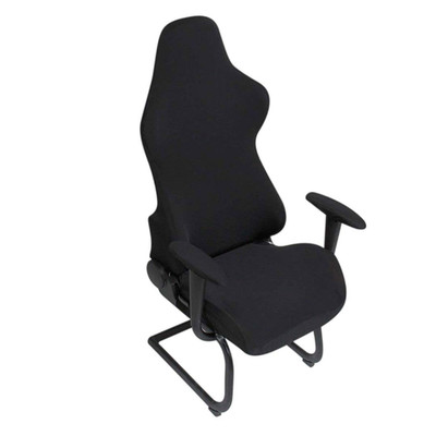 Gaming Stuhl Abdeckung Stretch Material Schwarz 2 Stück