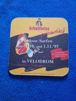 Bierdeckel 1997 Berlin - Indoor Surfen - Schultheiss