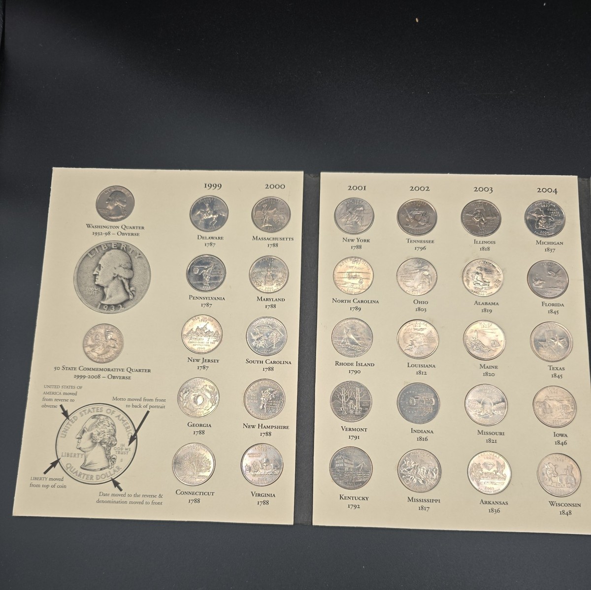 50 Fifty State US Commemorative Quarters Set 1999-2008 Complete