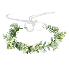 Flower Crown Boho Flower Wreath Artificial Floral Crown Bridal Headpiece Greener
