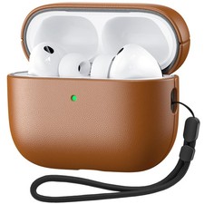 DGege for AirPods Pro 3 Case 2025,Vegan Leather Cover with Lanyard  Premium ...
