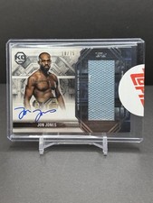 2025 UFC Topps Knockout Jon Jones Autograph Jumbo Fight Mat Relic /75