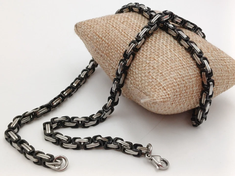 COLLANA ACCIAIO BICOLORE UNISEX - Immagine 4 di 4