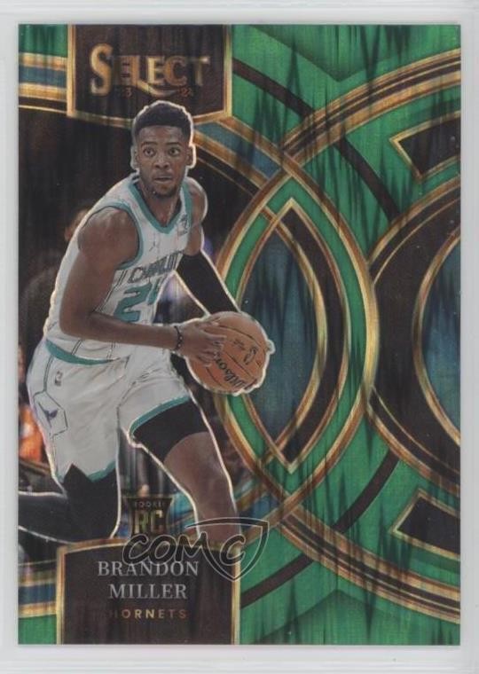 2023-24 Panini Select Premier Level Green Shock Prizm Brandon Miller #130 2l4