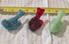New Mosser Small Glass Bird Set of 3