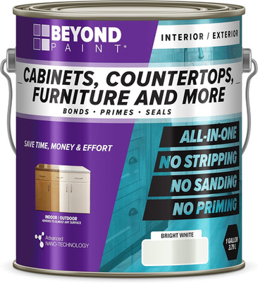 Beyond Paint All-in-One Furniture Cabinet Refinishing Paint Bright White Gallon