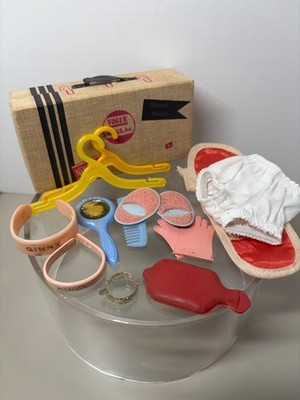 Vintage Vogue Ginny Doll Trunk - Suitcase / Loaded Accessories / 1950s