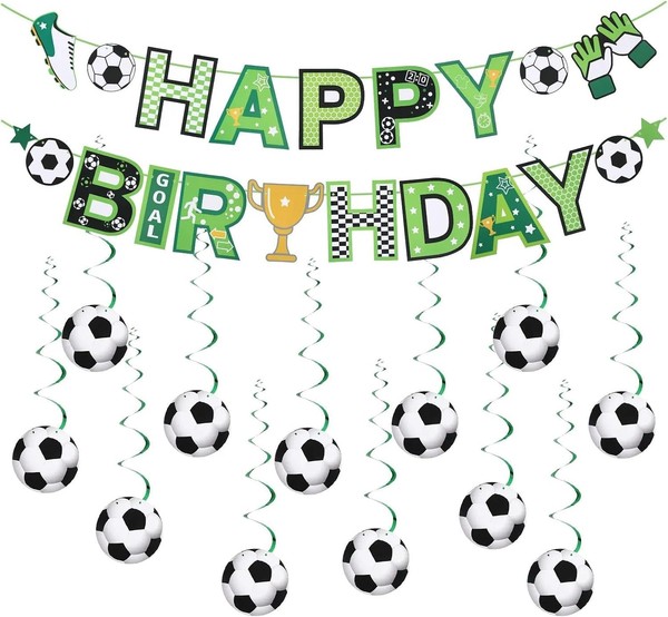 Fussball Deko Geburtstag Kinder, FußBall Geburtstag Deko, Partydekorationen-image