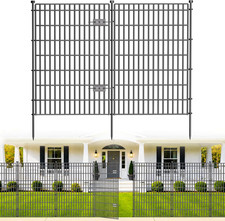 No Dig Garden Fence, Dog Fencing Outdoor for Yard, 10 Panels with Gate