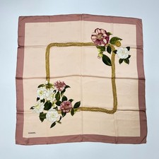 CHANEL Coco Mark Scarf Silk Multicolor Vintage HIBUOCHI VINTAGE Limited 85 85cm