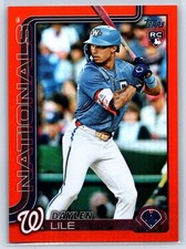 2025 Topps Update Daylen Lile Orange #1/25 US172 RARE SP RC Washington Nationals