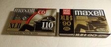 LOT OF 2 MAXELL HIGH BIAS 90 XLII-S AND 110 XLII AUDIO CASSETTES NEW SEALED